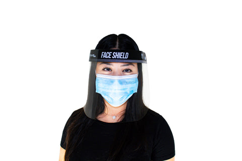 Black Made In USA Full Coverage Disposable Face Shield